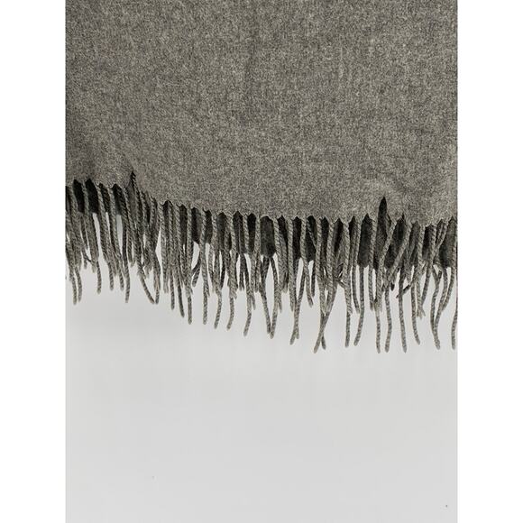 UNBRANDED Women's Charcoal Gray Soft Knit Fringe Wrap Scarf SZ OS - Picture 10 of 10